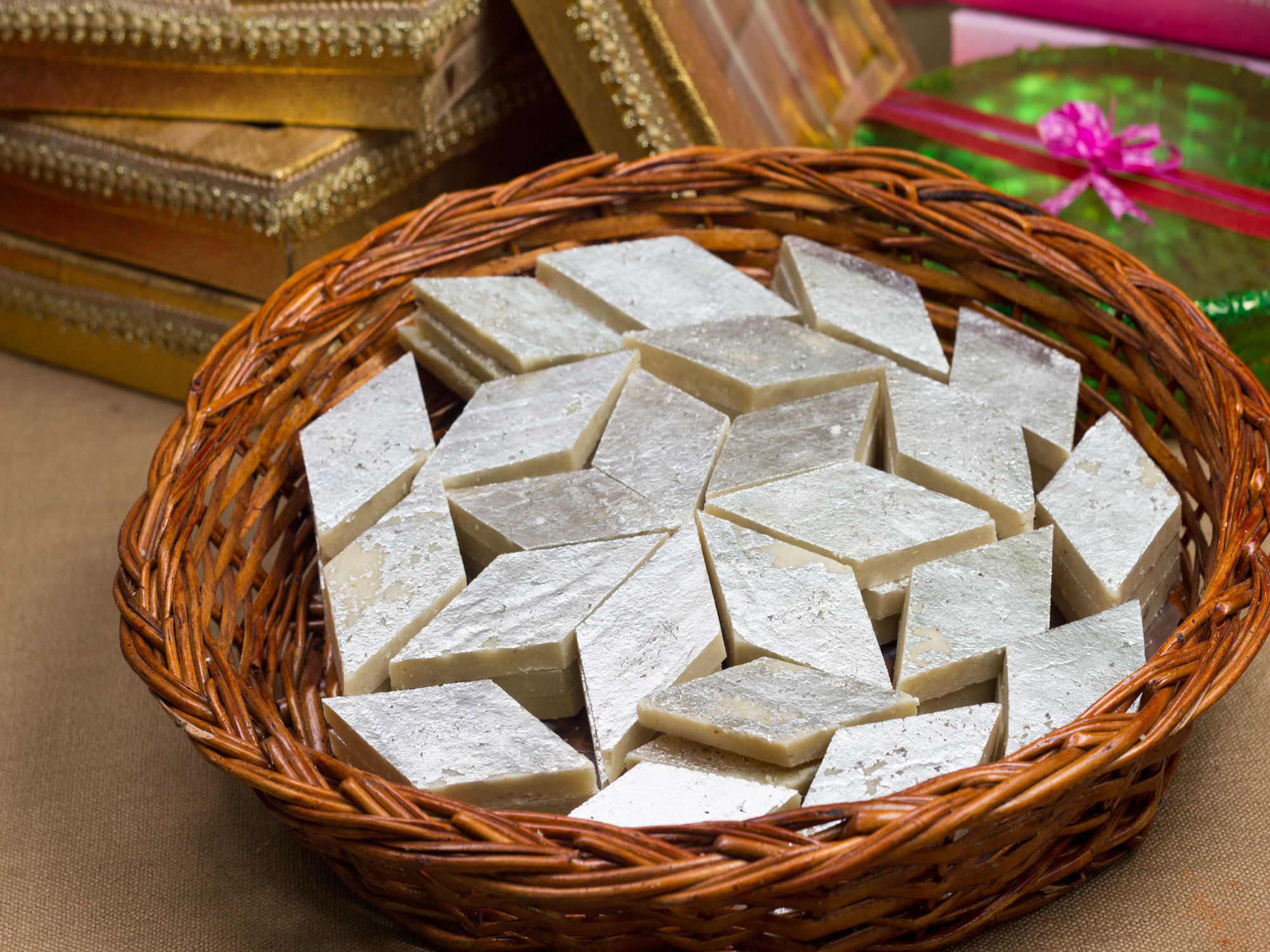 Kaju katli cashew fudge diamonds