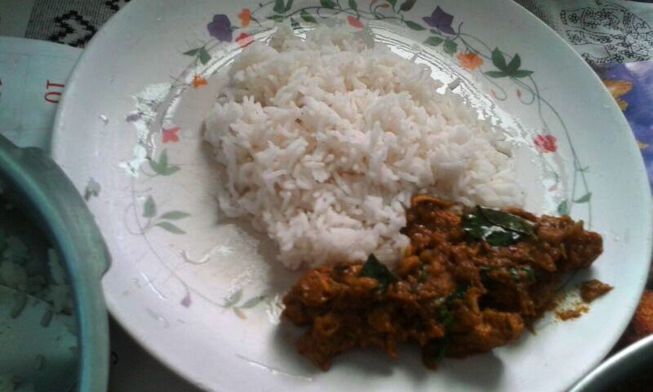 Chicken in a green gongura (sorrel-leaf) curry